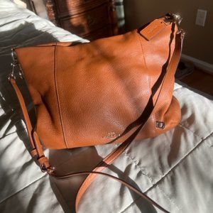 Coach Brown Leather Bag w/Shoulder Strap